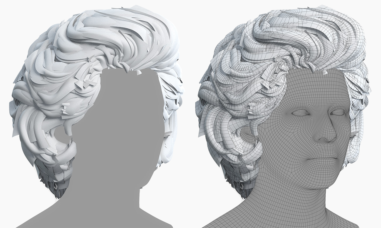 Realtime female Hair